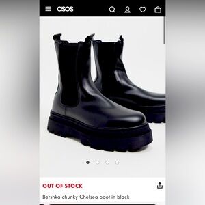 Bershka chunky Chelsea boot in black men size 13